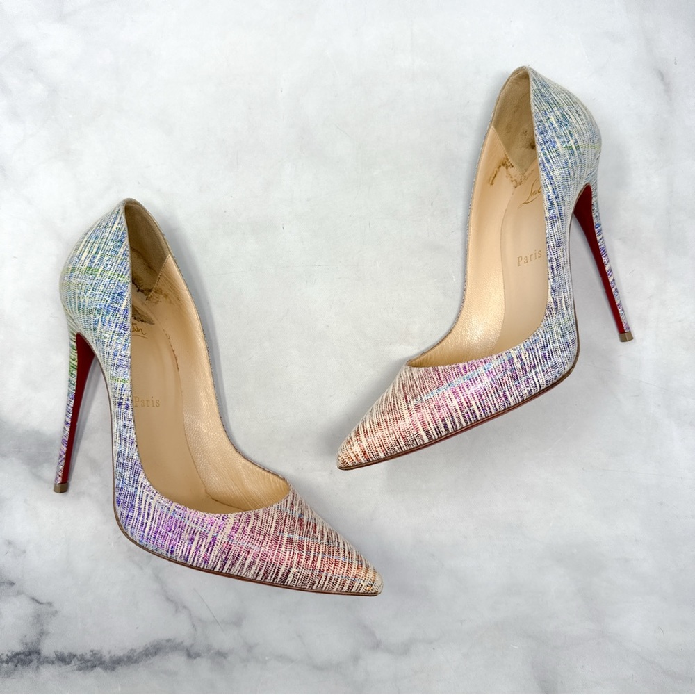 Christian Louboutin So Kate 120 Unicorn Rainbow Pointed Toe Stiletto Heel Pumps